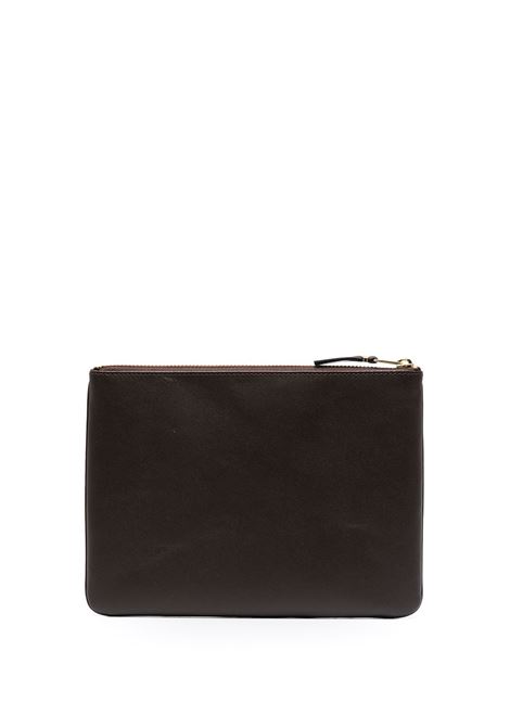 pouch zip classic line unisex marrone COMME DES GARÇONS WALLET | SA5100801